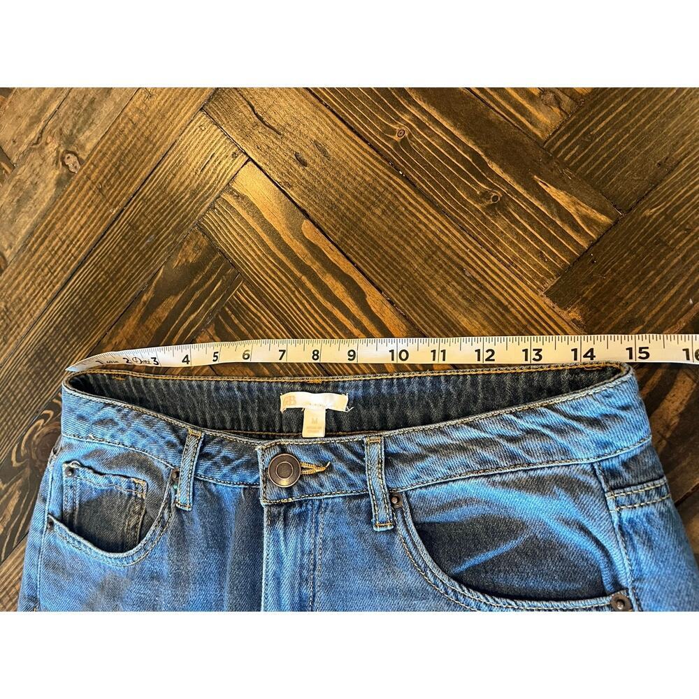 Grunge Wide Leg Jeans Women Medium 28 Y2K Oversized Boho Hippie Comfy Casual - Picture 4 of 9